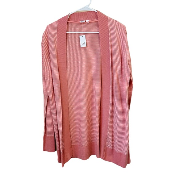 GAP Sweaters - Gap Pink Striped Cardigan sweater